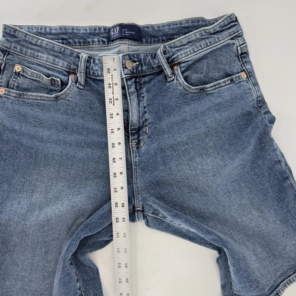 GAP Women's Bermuda Jean Shorts Size 12/31, Normcore, Minimalist, 90's Vibe‎ - Picture 7 of 8